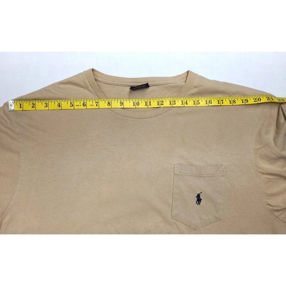Polo Ralph Lauren Cotton Logo Embroidered Pocket T Shirt Mens L Preppy Old Money